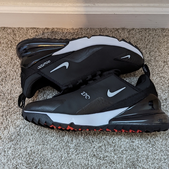 Nike Air Max 270 Golf Shoes Black White CK6483-001 Men’s New without box - Picture 7 of 8